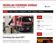 Tablet Screenshot of feuerwehr-schoenau.de
